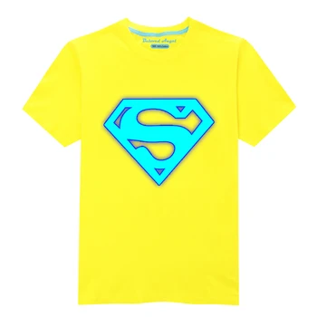 

Baby Boys Girls Cartoon Luminous Print T shirt Summer Kids Short Sleeve Tops Children Casual Clothes Glow In Dark 3-15 Years