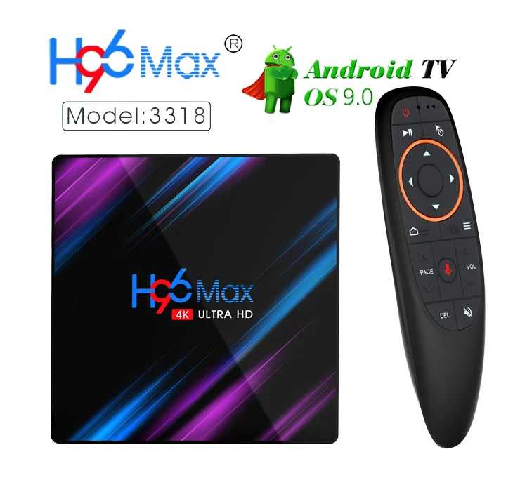 H96 Max 3318 ТВ приставка Android 9 0 2 4G/5G двухдиапазонный Wifi RK3318 BT 4 2G 16G/4G 32G/4G 64G 4K HDR мини