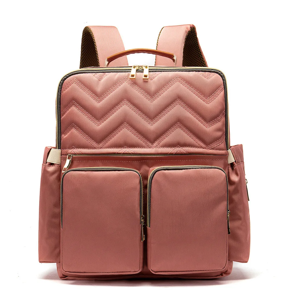 

New Fashion Mummy Backpack Large-capacity Leisure Out of The Mother and Baby Package Nylon Waterproof Multi-function Backpack