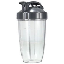 3 шт. пластик из нержавеющей стали для поперечного лезвия 24 унций смешивания чашки откидная крышка для питательных пулей детали соковыжималки