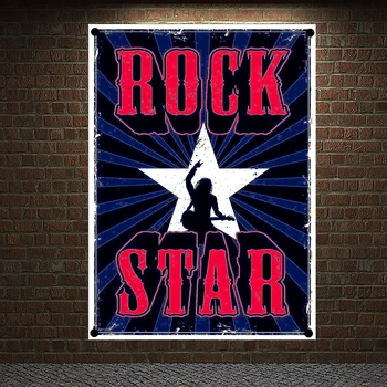 

Classic Rock 'n' Roll Hip Hop Reggae Posters High Quality Four Holes Flag & Banner Office Music Studio Room Wall Decoration 3