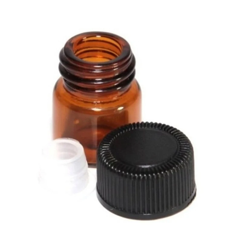 1ml 2ml 3ml 5ml Empty Amber Glass Essential Oil Bottle Thin Glass Small Amber Perfume Oil Vials Sample Test Bottle 5PCS/Pack glass bottles mini glass bottles mini perfume bottles aromatherapy diffuser bottle