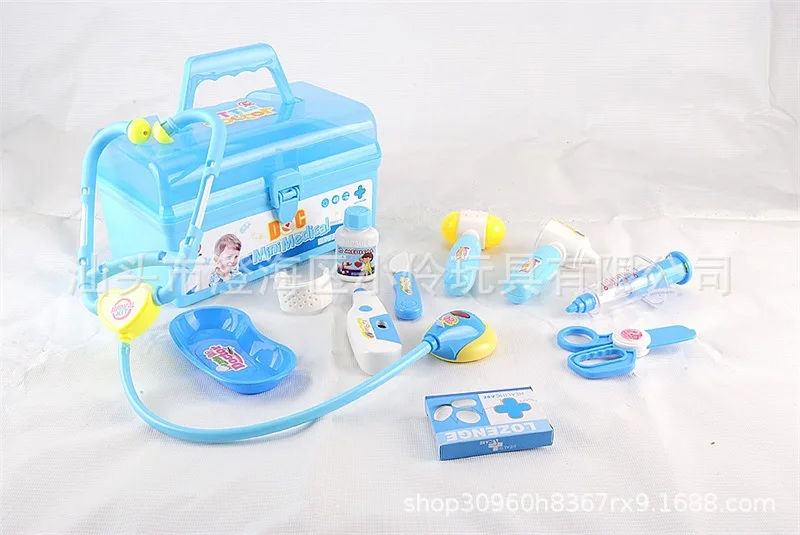

Children Play House with Sound And Light Dentist Toy Portable Box Creative Teeth Health Check Dentist Doctor Set Toy