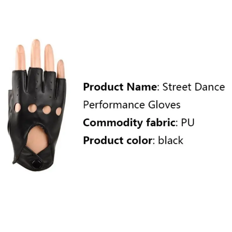 1 пара кожаных перчаток для детей, перчатки без пальцев для девочек, детские варежки на половину пальцев, дышащие черные перчатки