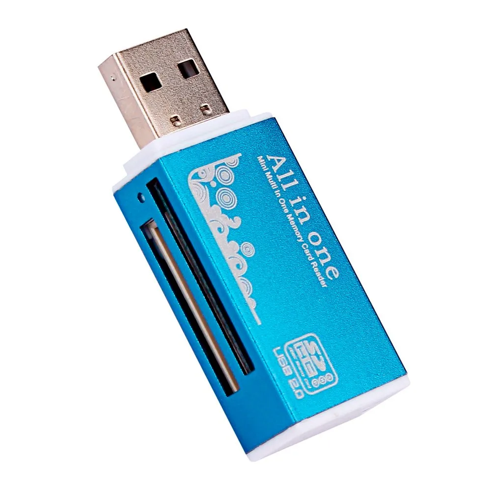 Высококачественный Мини-считыватель карт USB 2,0 все в 1 мульти карта памяти Адаптер для картридер 2 микро-sd TF M2 MMC дропшиппинг z0923