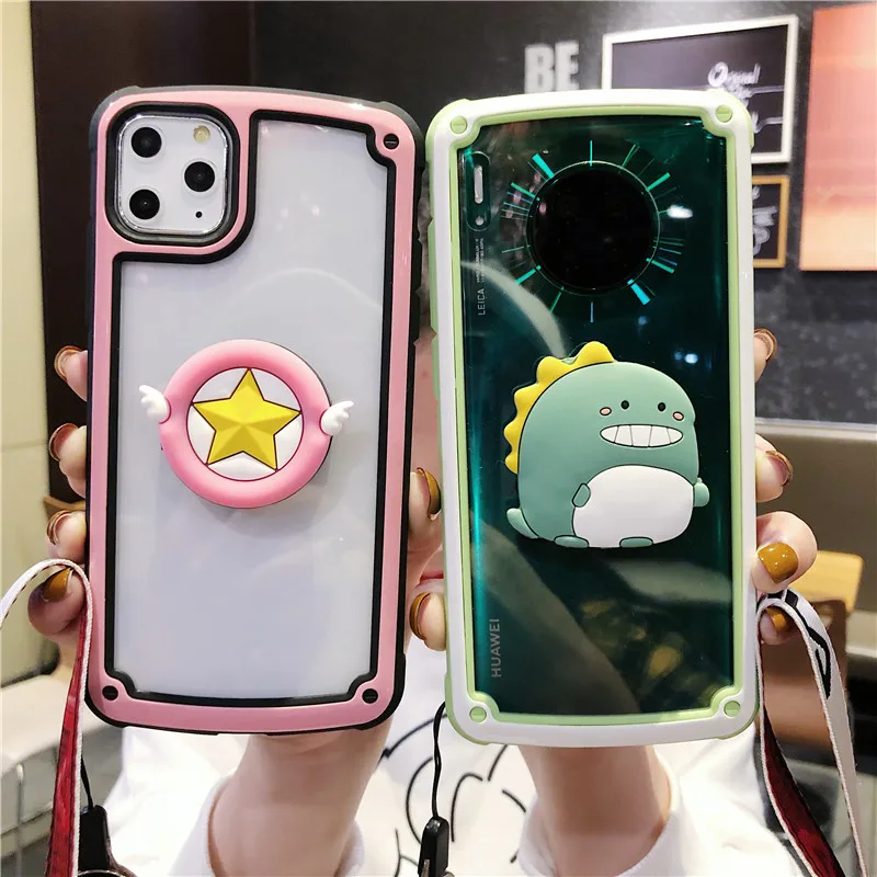 Защитный чехол для huawei mate 30 mate20pro Sakura, чехол для huawei P30 p20pro sakura star, противоударный чехол+ ремень