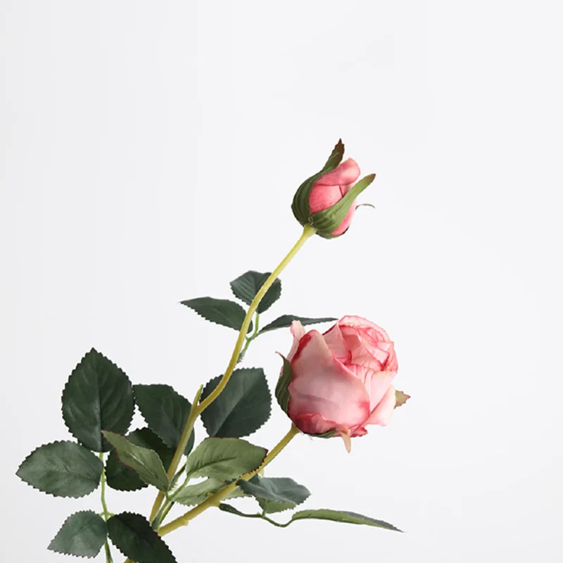 Новые Красивые розы ветка искусственные шелковые цветы поддельные цветы для свадьбы предмет интерьера картина с розами шелковые искусственные цветы Валентина