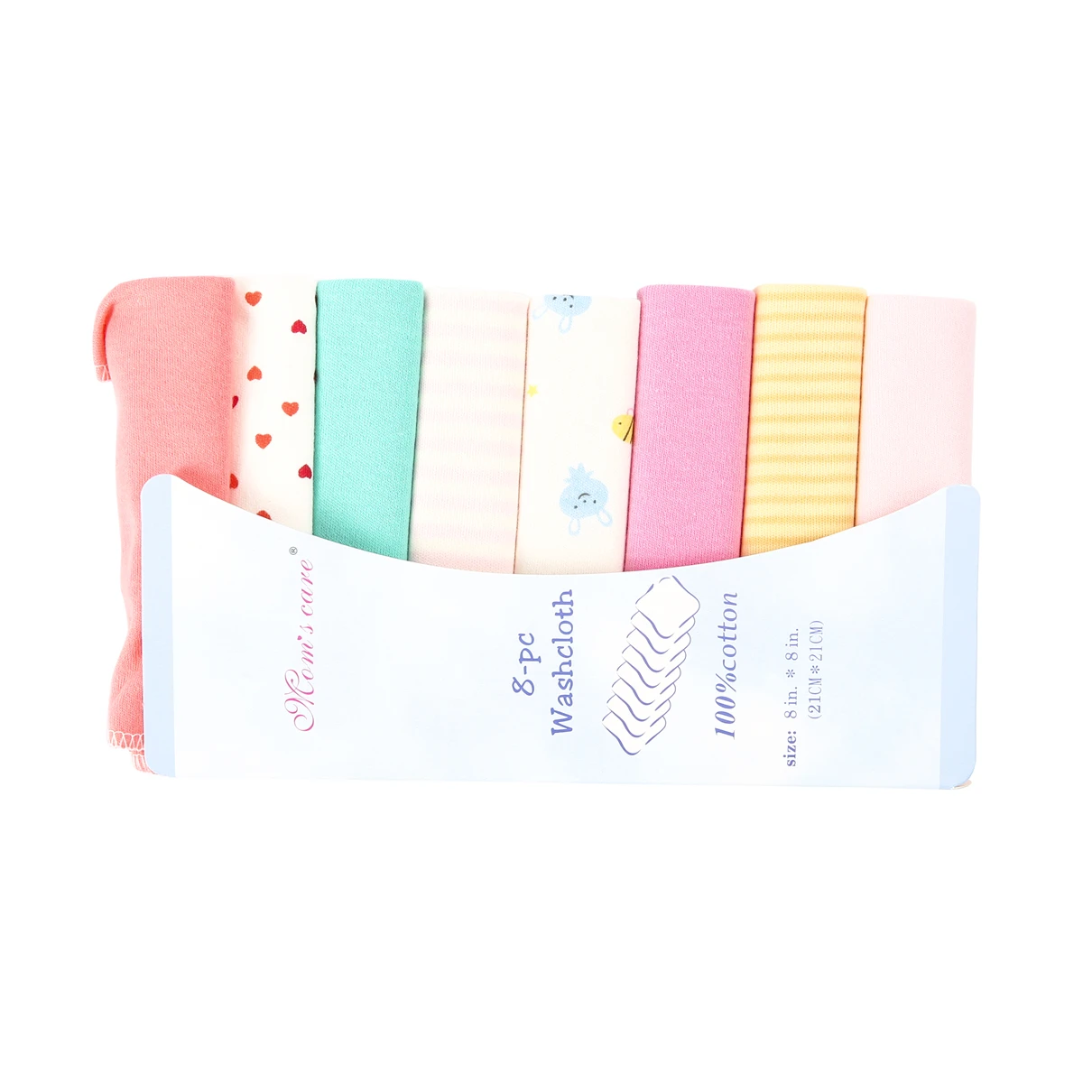 girls color Новейшее модное Хлопковое полотенце для новорожденных, 8 шт., салфетка для ванной, полотенце для кормления, носовой платок для душа, водопоглощение - Цвет: girls color