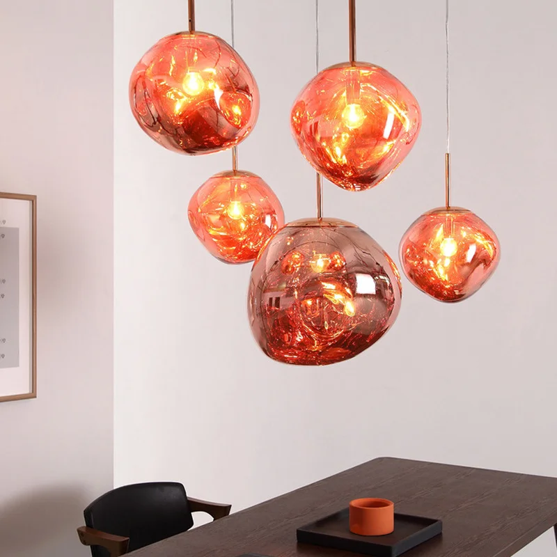 Modern LED Glass Lights Melt Lava Pendant Light Living Room Bedroom Restaurant Home Lighting Study Bedside Bar Lamps | Освещение