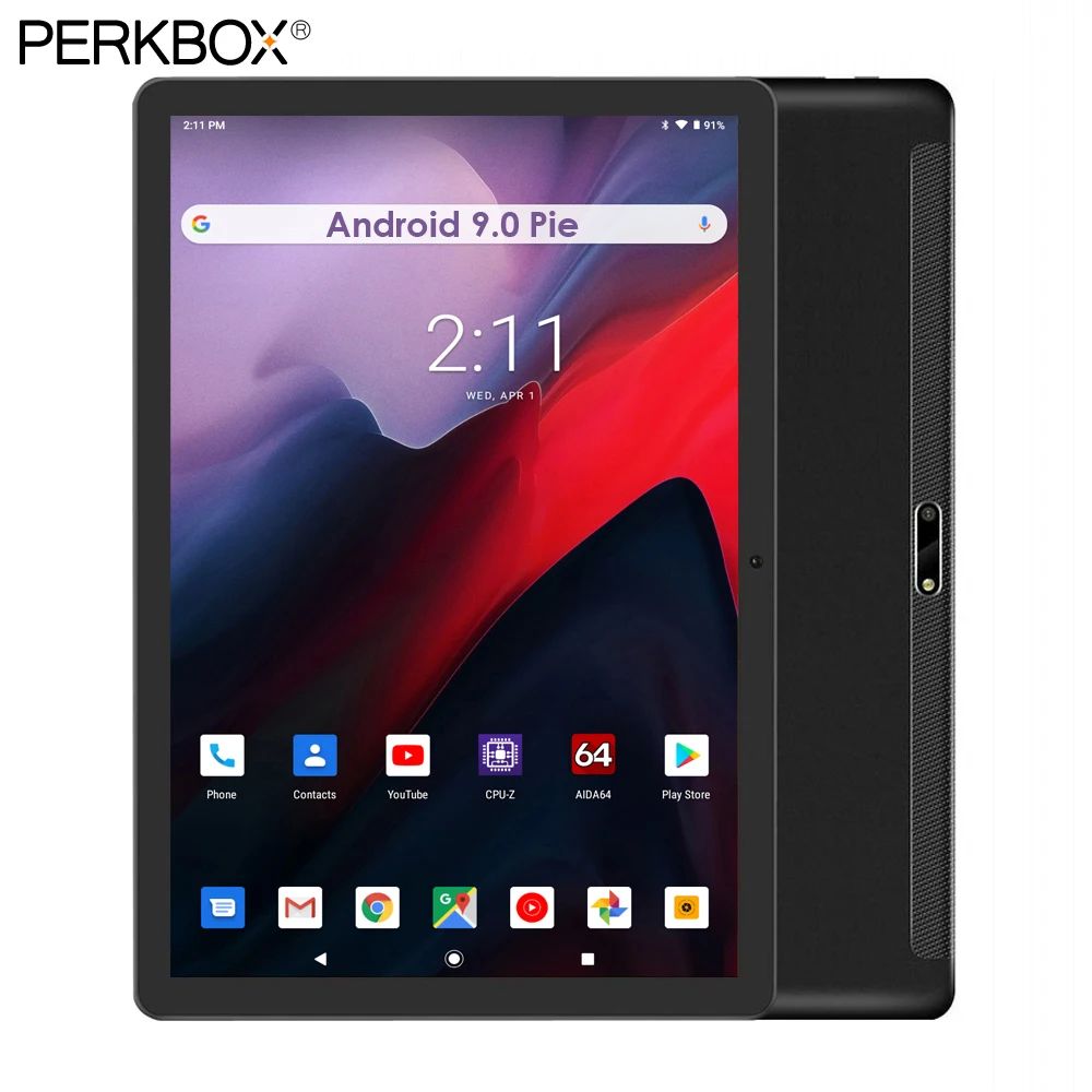 Планшет 10 дюймов Android 9 0 Pie 3G телефонные звонки WiFi Bluetooth GPS 2.5D закаленное стекло Pad