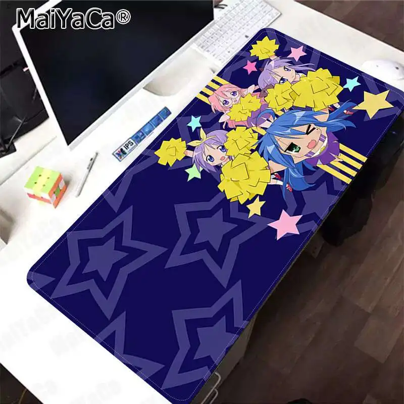 MaiYaCa/крутой модный коврик для мыши с изображением счастливой звезды Izumi Konata, мягкий резиновый коврик для мыши для геймера, компьютерный игровой коврик для мыши