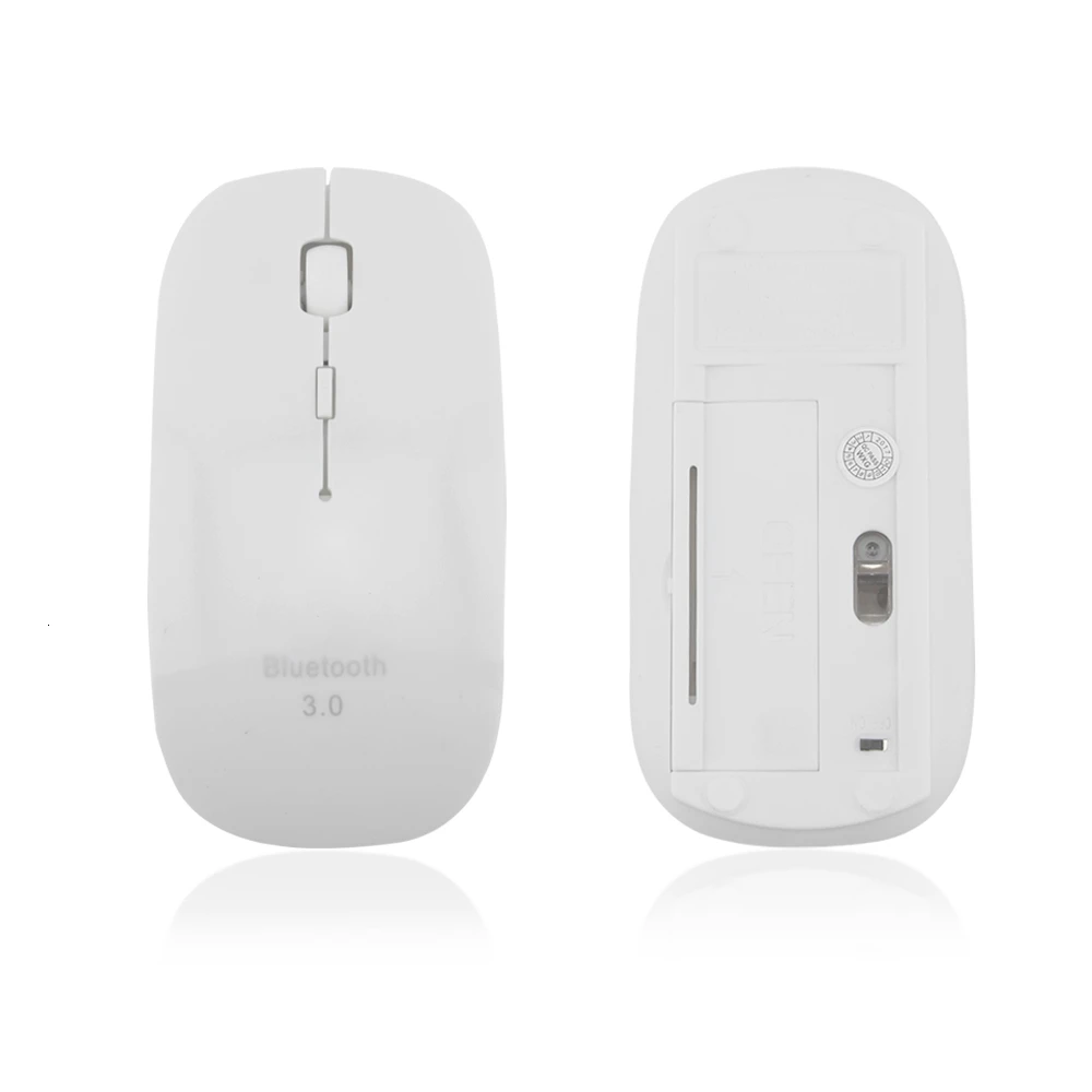 Белый CHYI ультра тонкая Bluetooth беспроводная компьютерная мышь портативный тонкий эргономичный розовый Mause 3d оптическая ПК мыши для Windows/IOS ноутбука - Цвет: Белый