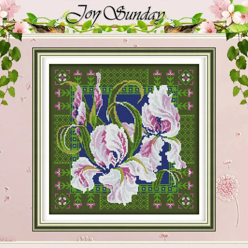 Набор для вышивки крестиком с орхидеями (8) вышивка 11CT 14CT цветами оптовая продажа |