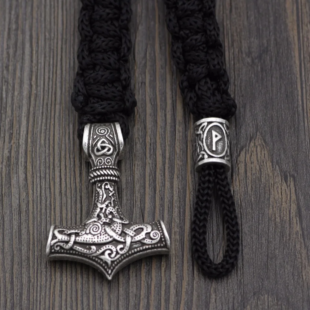 Прямая поставка 1 шт. Тора молот Мьёльнир браслет viking скандинавский норвежский