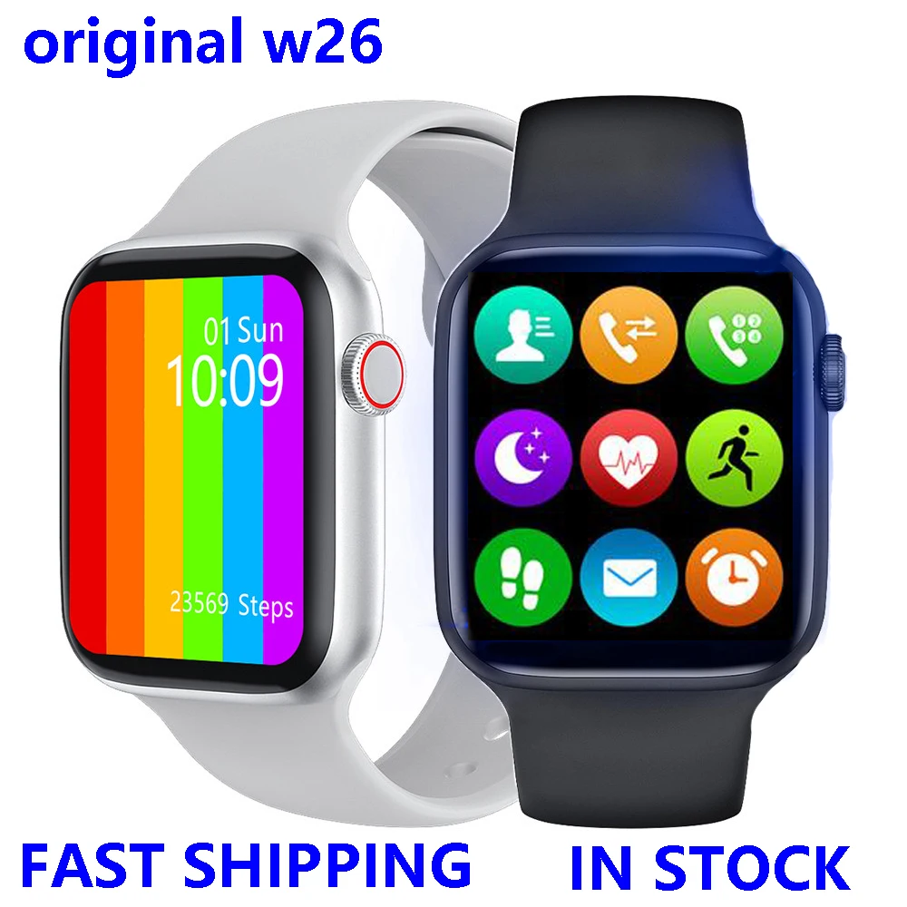 Reloj inteligente W26 para hombre y mujer, dispositivo deportivo resistente al agua, con Monitor de frecuencia cardíaca ECG de temperatura, de 1,75 pulgadas, 320x385, nuevo