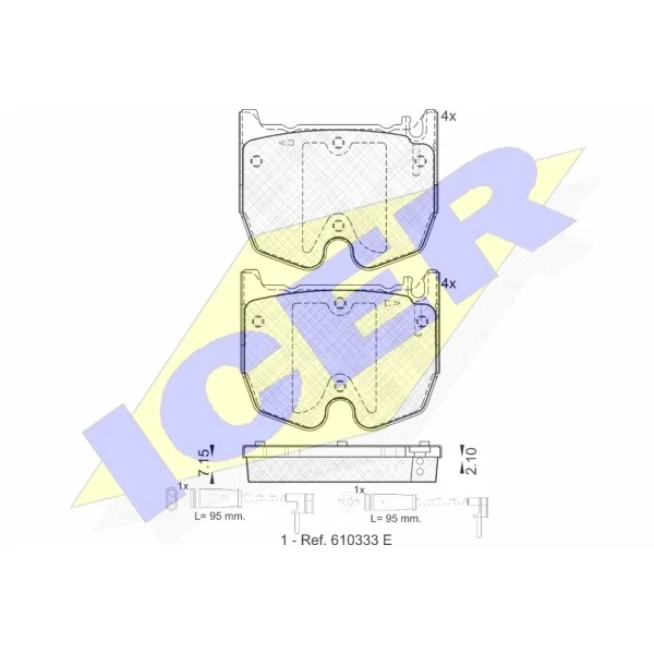 Колодки дисковые передние MB CLK C209/A209 55 AMG 02/W220 3.2-4