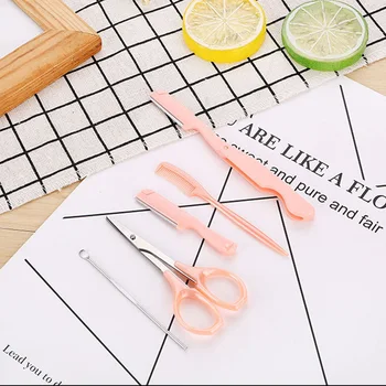 

Luxury Eyebrow Razor Trimmer Shaper Shaver Hair Remover Set Facial Makeup Facial Hair Removal Blades Knife TSLM1