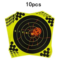 10Pcs Splatter Flower 8 Inch Targets Stickers Adhesive Reactivity Targets Paper Lightweight Reactive Aim Shooting Accessories