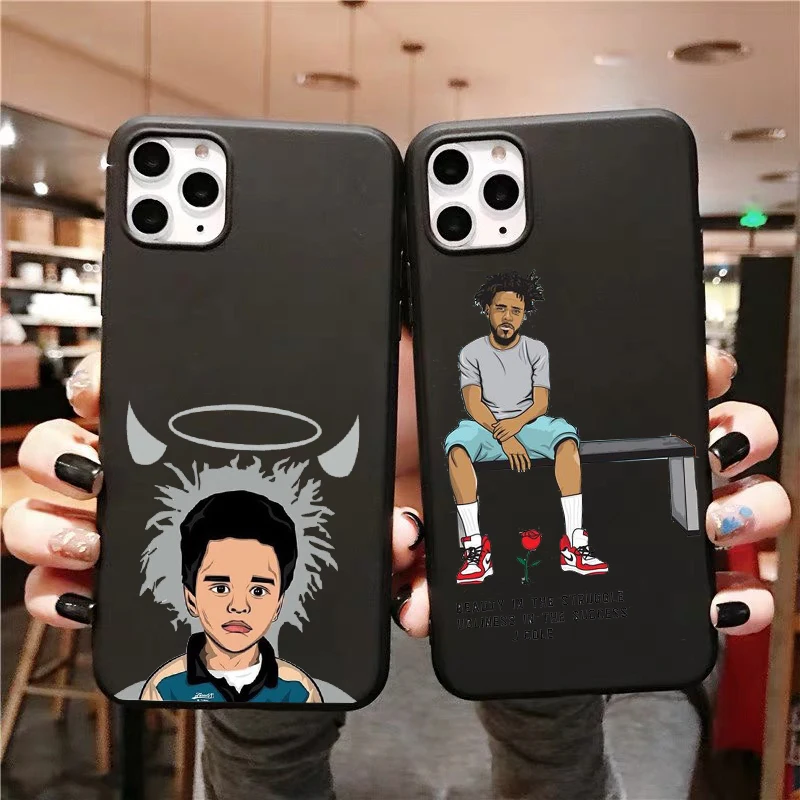J. cole hip hop macio tpu silicone macio caso de telefone para iphone 5 5S se, 7 8 mais 6 6s x xs max 11 pro max 12pro max 12mini concha