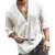 Men's Casual Blouse Cotton Linen Shirt Loose Tops 26