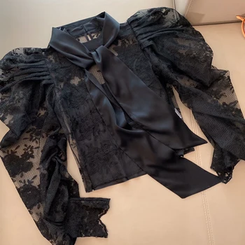 

Women fashion Silk print Shirt Blouse long sleeve boho top Lady Plain Casual Beach style femme