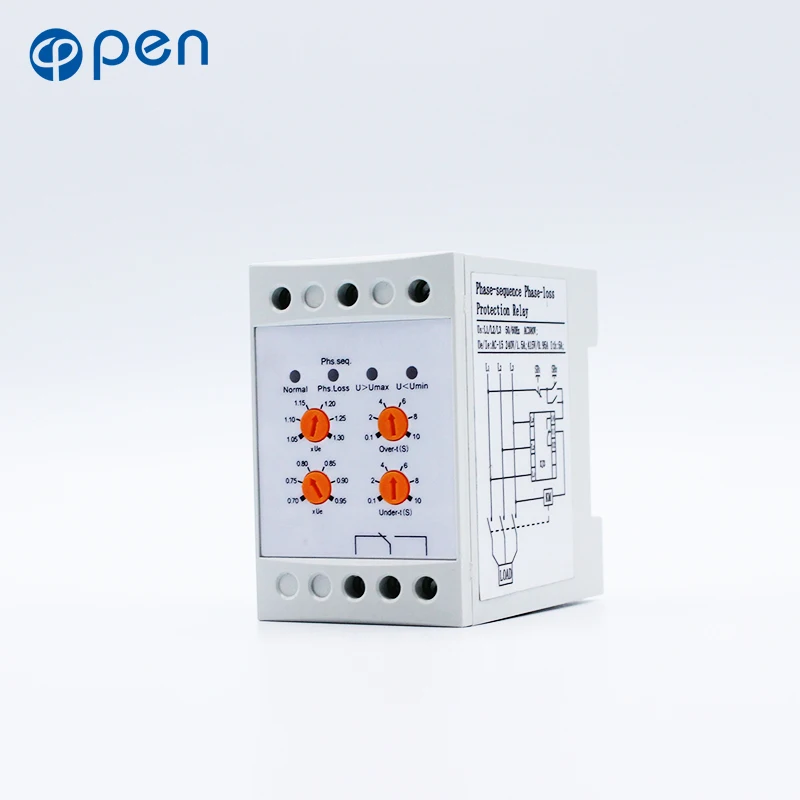 3 фазы 220 v~ 660 v 50 hz/60 hz Потеря фазы реле неисправности серия электронной защиты 4,9