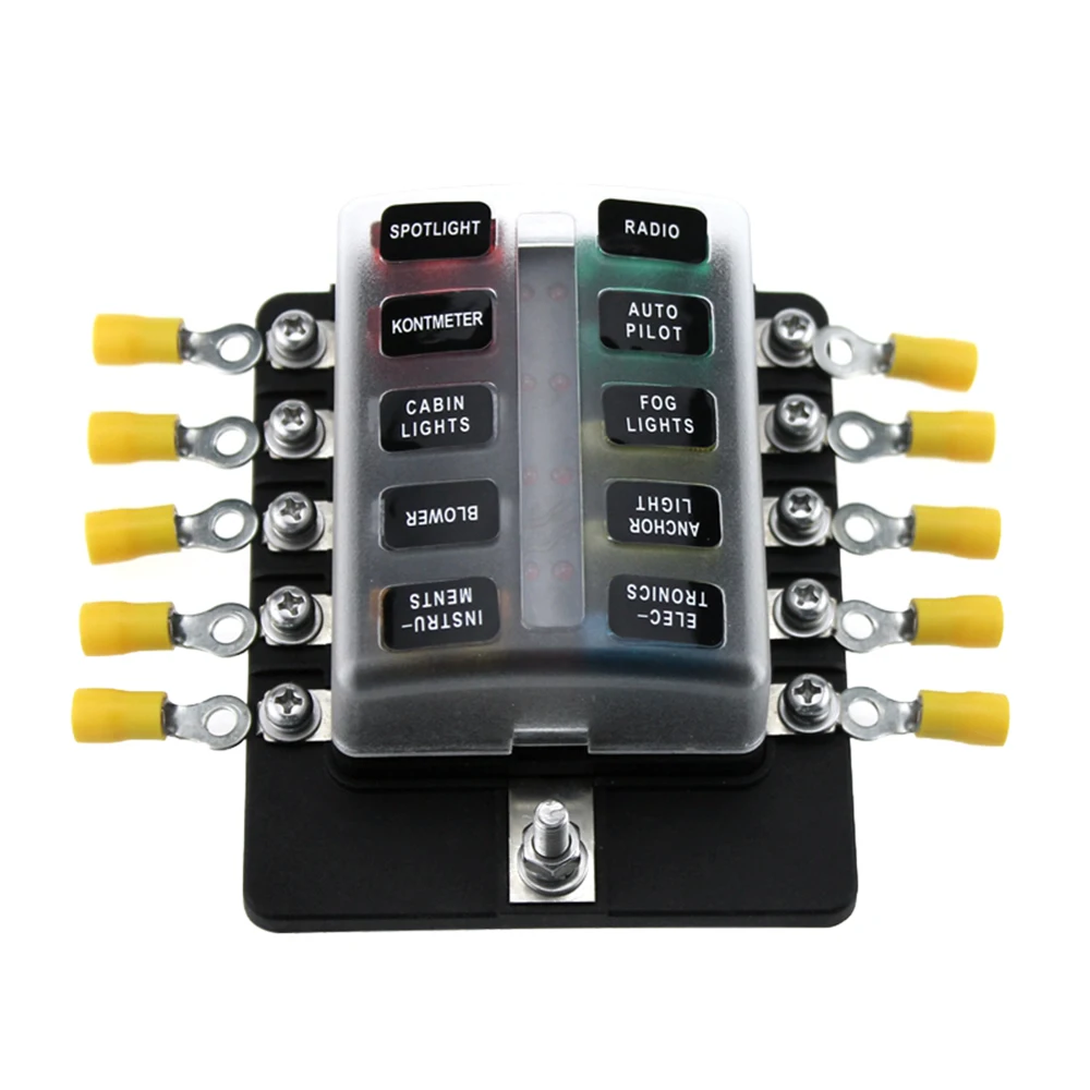 DE 10-Weg 12V//24V ATO KFZ Sicherungskasten Sicherungshalter Fuse Box Sicherung