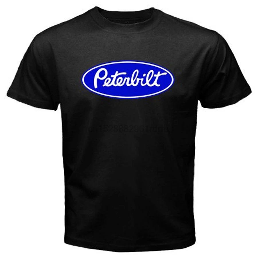 Новинка PETERBILT редкий логотип грузовики Дальнобойщик Мужская черная футболка