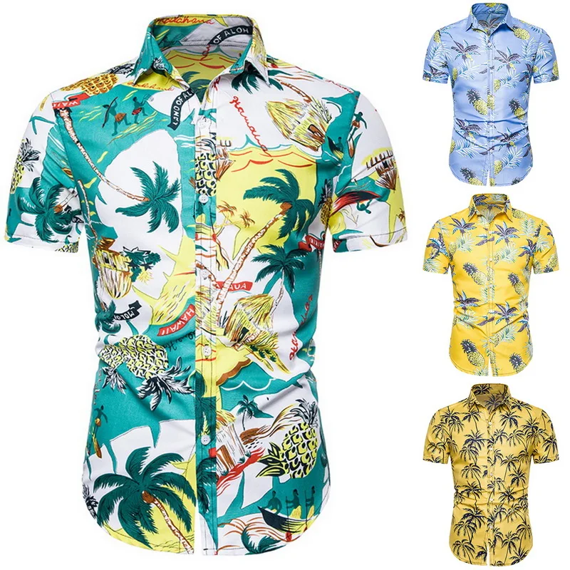 Men Fashion Print Shirts Casual Button Down Short Sleeve Hawaiian Shirt Beach Holiday Slim Fit Party Shirts Tops Men Fashion Print Shirts Casual Button Down Short Sleeve Hawaiian Shirt Beach Holiday Slim Fit Party Shirts Tops