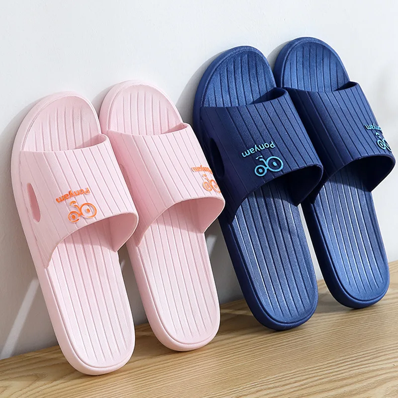 Mens Slippers Summer Stripe Flip Flops Shoes Sandals Candy Color Male Slipper