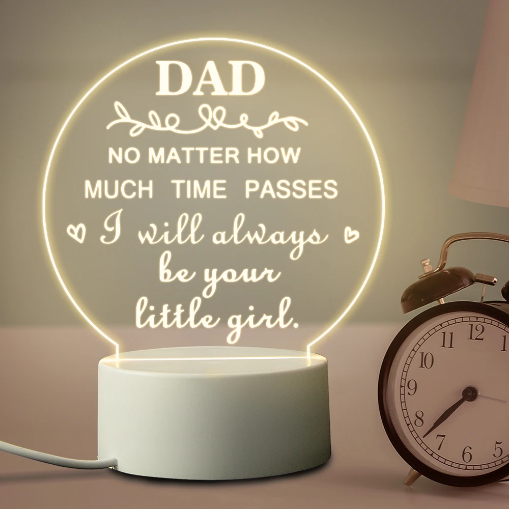 Surprised Night Light Gift for Daddy Mommy Personalized Birthday Holiday Present Fancy Lighting Family Bedroom Decorative  Lamp night light for bedroom