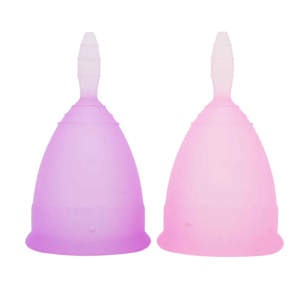 Силиконовый для использования в медицине менструальная чашка для женщин Женская гигиена Здоровье Уход многоразовые мягкие чашки силиконовые чашки, чем колодки - Цвет: pink purple