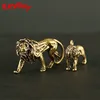 Vintage Brass Big Lion King Statue Ornaments Retro Copper Small Lion Keychain Pendants Car Key Chain Rings Decor Desk Decoration ► Photo 1/6