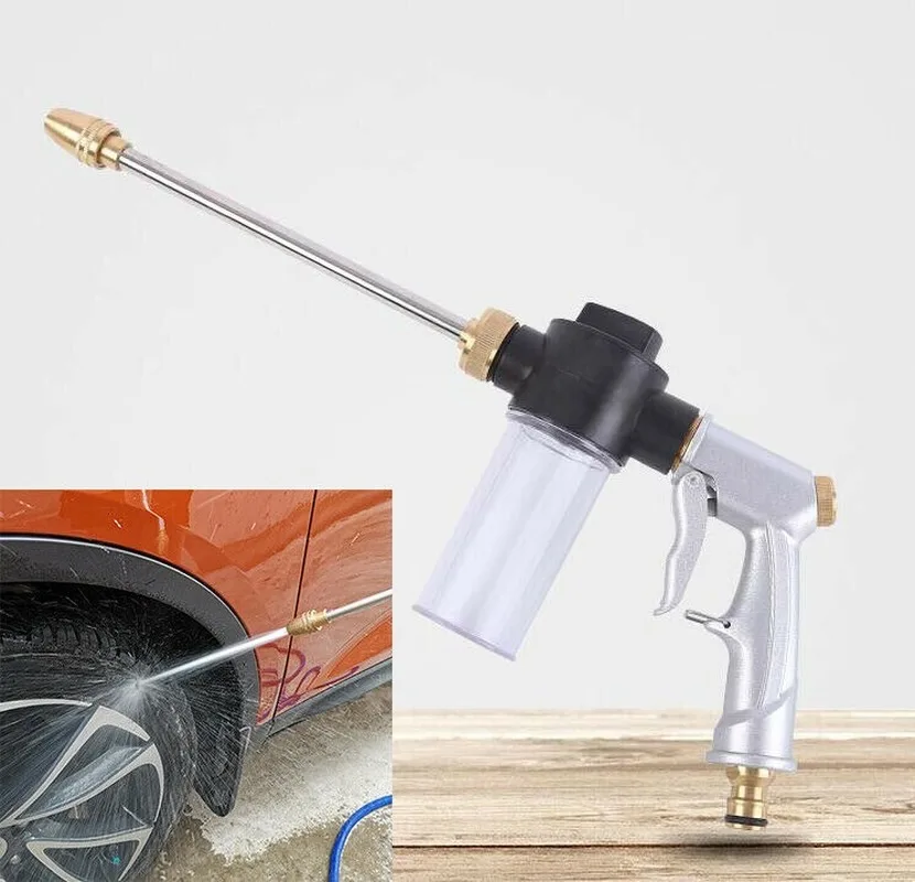 Accessories High Pressure Power Water Gun Household Pure Copper Nozzle Foam Water Gun Spray Garden Washer Lawn Car Cleaning