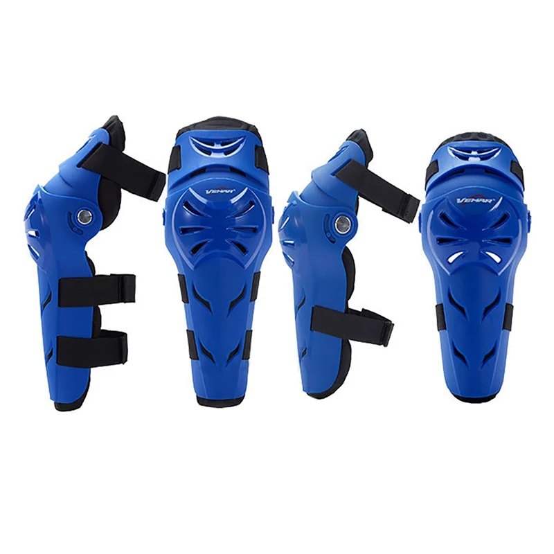 4 шт./компл. защитные мотоциклетные наколенники, наколенники, дорожная защита для бандажа локоть наколенники, гоночные защиты - Цвет: Blue