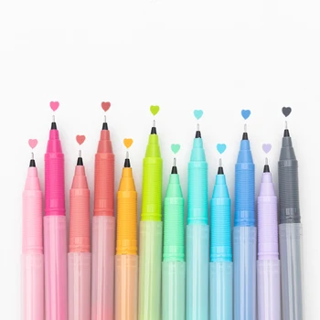 

Kawaii candy color needle pen set color hand account diy learning office draw key mark quick dry gel pen art markers