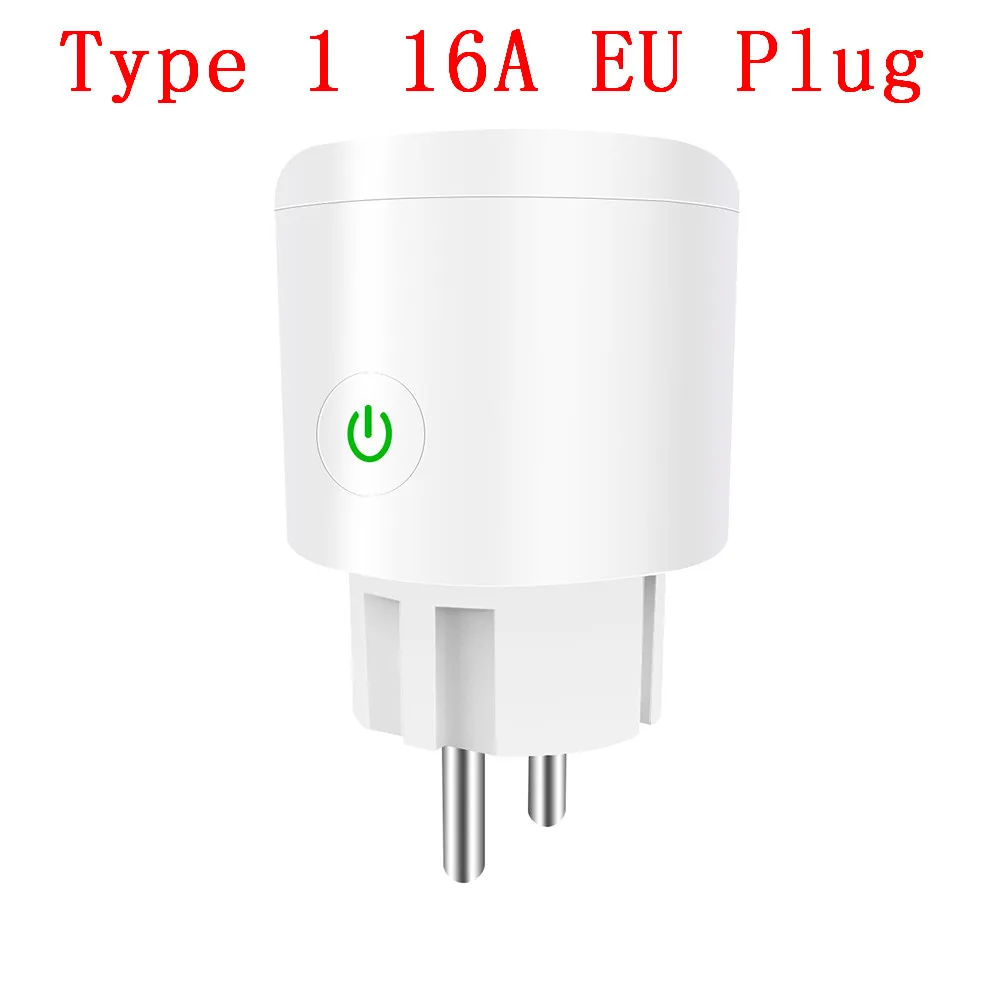 Type 1 16A EU Plug Умная розетка Wifi умная розетка монитор питания ЕС розетка работает с Google Home Mini Alexa IFTTT - Комплект: Type 1 16A EU Plug