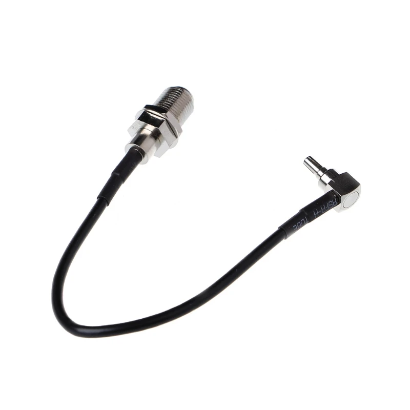 F fêmea para crc9 ângulo direito conector rg174 trança cabo 15cm 6 "adaptador 77ud