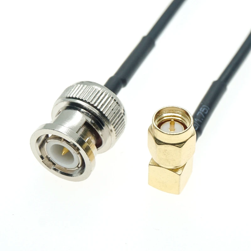 Коннектор BNC папа SMA с прямоугольным адаптером Rf Pigtail коаксиальный Соединительный