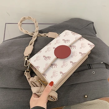 

с доставкой Fashion printing design PU Leather Crossbody Bags For Women 2020 MINI Shoulder Handbags Female Summer