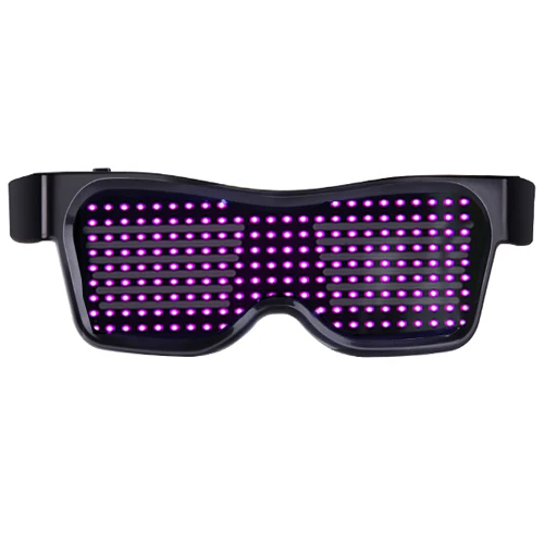 Pink Light Волшебные Bluetooth светодиодные очки для вечеринок управление приложением Световой USB зарядка DIY многоязычный быстрая вспышка светодиодный EMD DJ электрические очки - Цвет: Pink Light