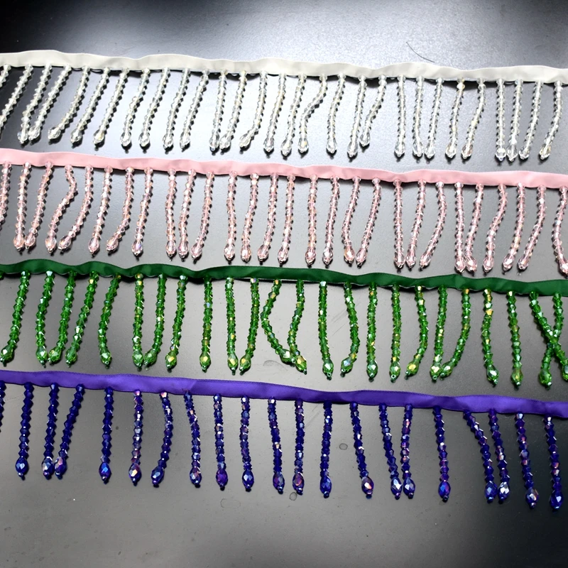 Crystal Pendant Beaded Tassel Lace Decoration Accessories