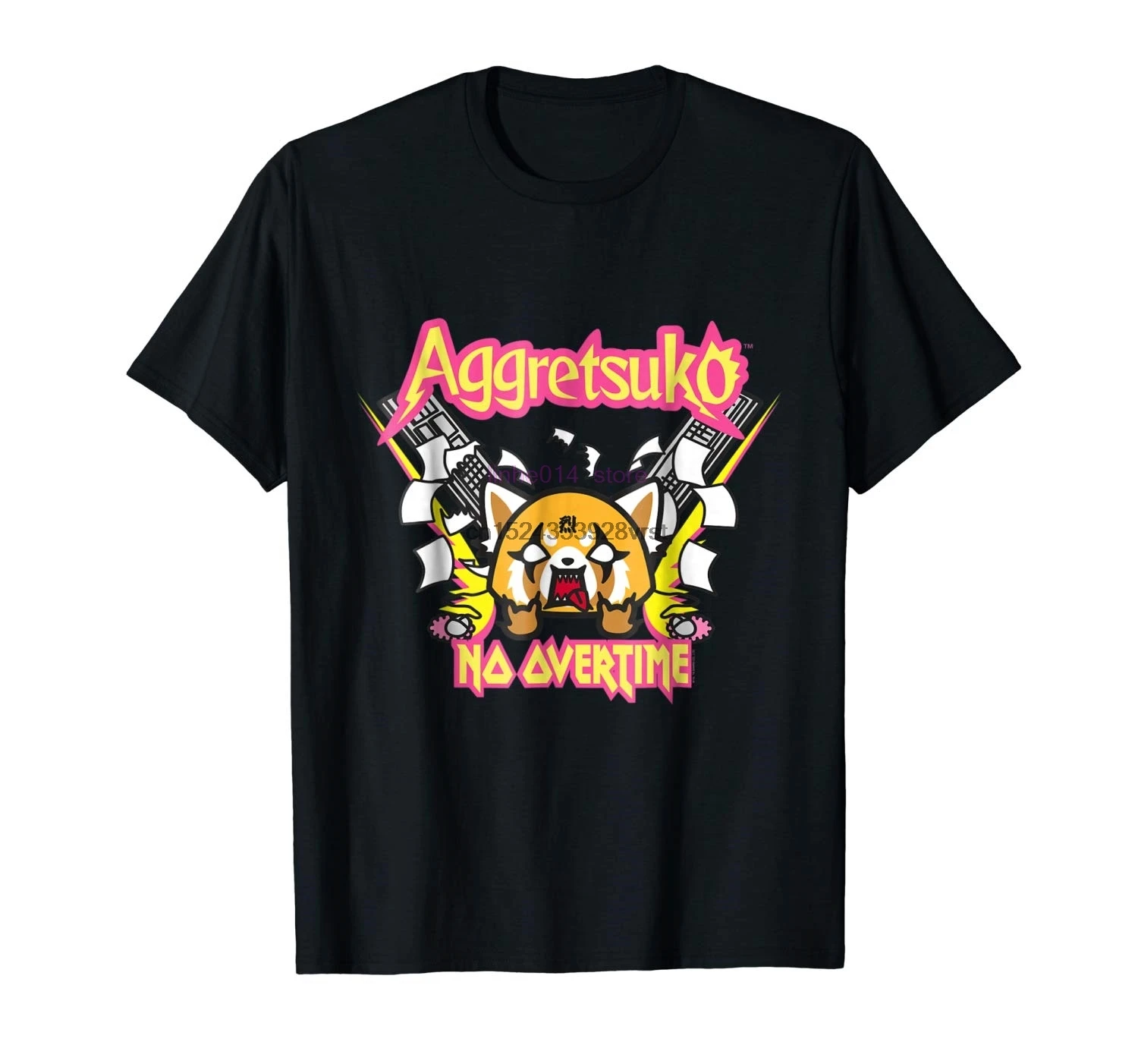 

brand men shirt Aggretsuko No Overtime Tee Shirt