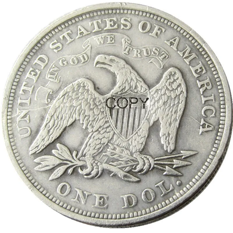 1867 сидя Liberty Dollar посеребренные копии монет