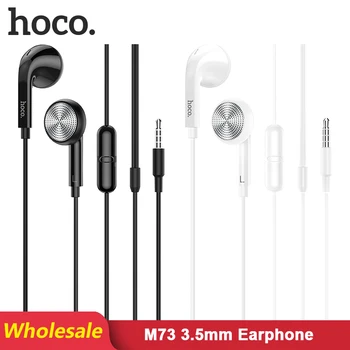 

HOCO M73 21 pcs/Lots Wholesale Earphones 3.5mm In-ear Wired Mic Control Headset for Samsung S10 S9 S8 huawei xiaomi Smartphone