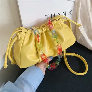 

Women's Bag 2020 Spring and Summer New Fashion Shoulder Messenger Bag Cloud Bag High Quality Women Purse Handbags Sac A Main