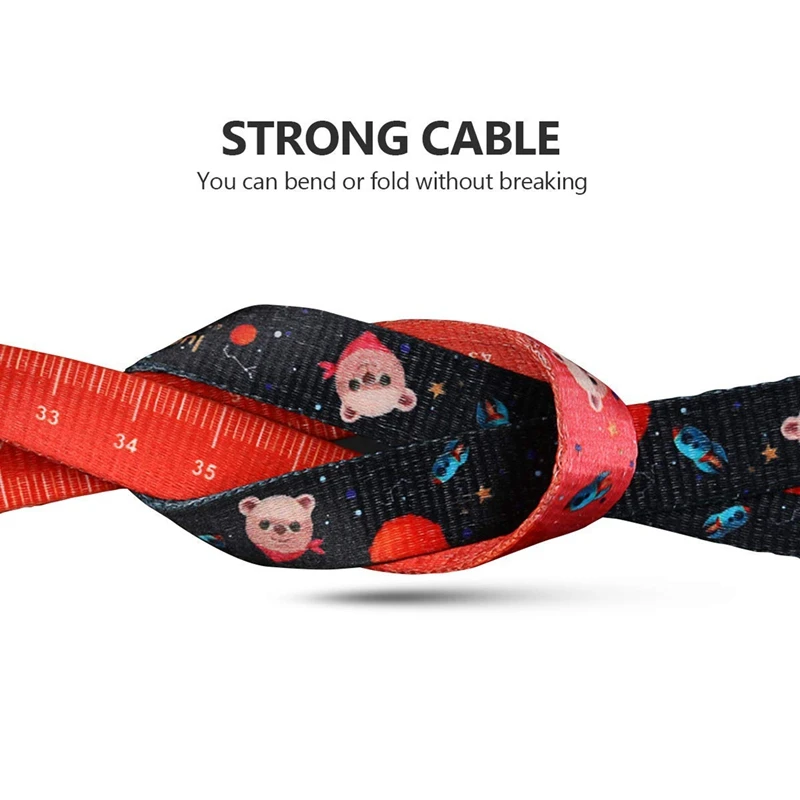 HOT-2Pcs ремешок для сотового телефона Micro-usb кабель для зарядки, 33,5 дюймов линейка Lanyards шейный шнур для зарядного устройства совместим с Android