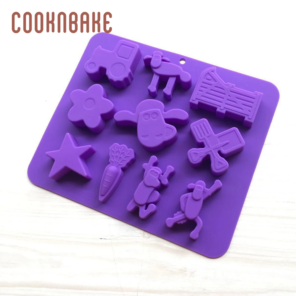 COOKNBAKE Farm силиконовая форма для шоколада 10 полости печенья Печенье Торт Украшение