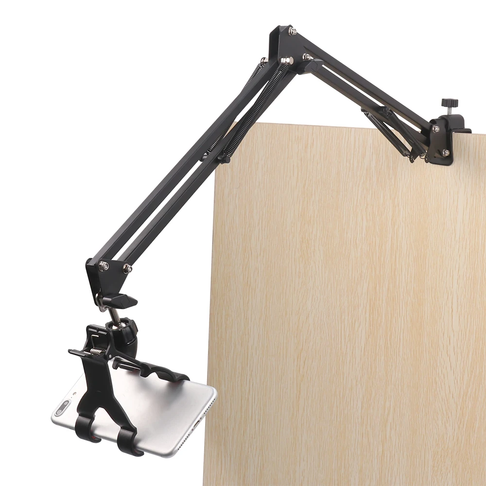 

Bed Tablet Stand Holder Powstro Adjustable Arm Universal Rotating Desktop Table Phone Holder Bracket Big Size Base Clamp Stand
