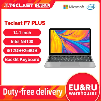 Teclast F7 Plus 14.1″ 8GB/12GB RAM 256GB SSD Laptop FHD 1920 x 1080 Intel Gemini Lake N4100 Windows 10 Backlit Keyboard Notebook 1